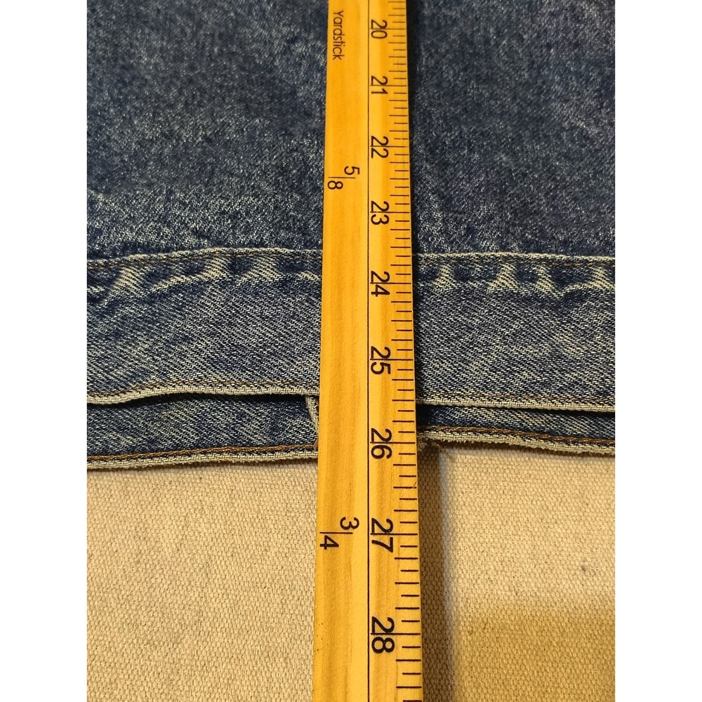 Levi Strauss & Co Denim Jacket Trucker Style Tan Collar Men Large Made in USA‎ - Picture 9 of 11
